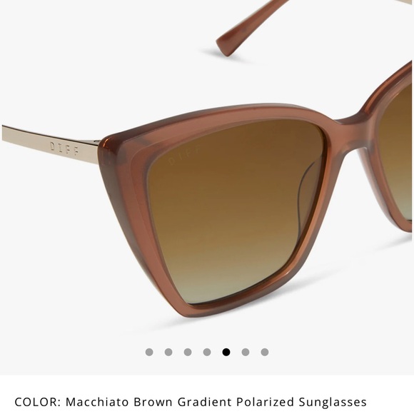 Diff Becky2 sunglasses Light neatral brown/grey Sunglasses with Black Case - Picture 8 of 8